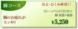 冷え･むくみ解消!！【脚コース】